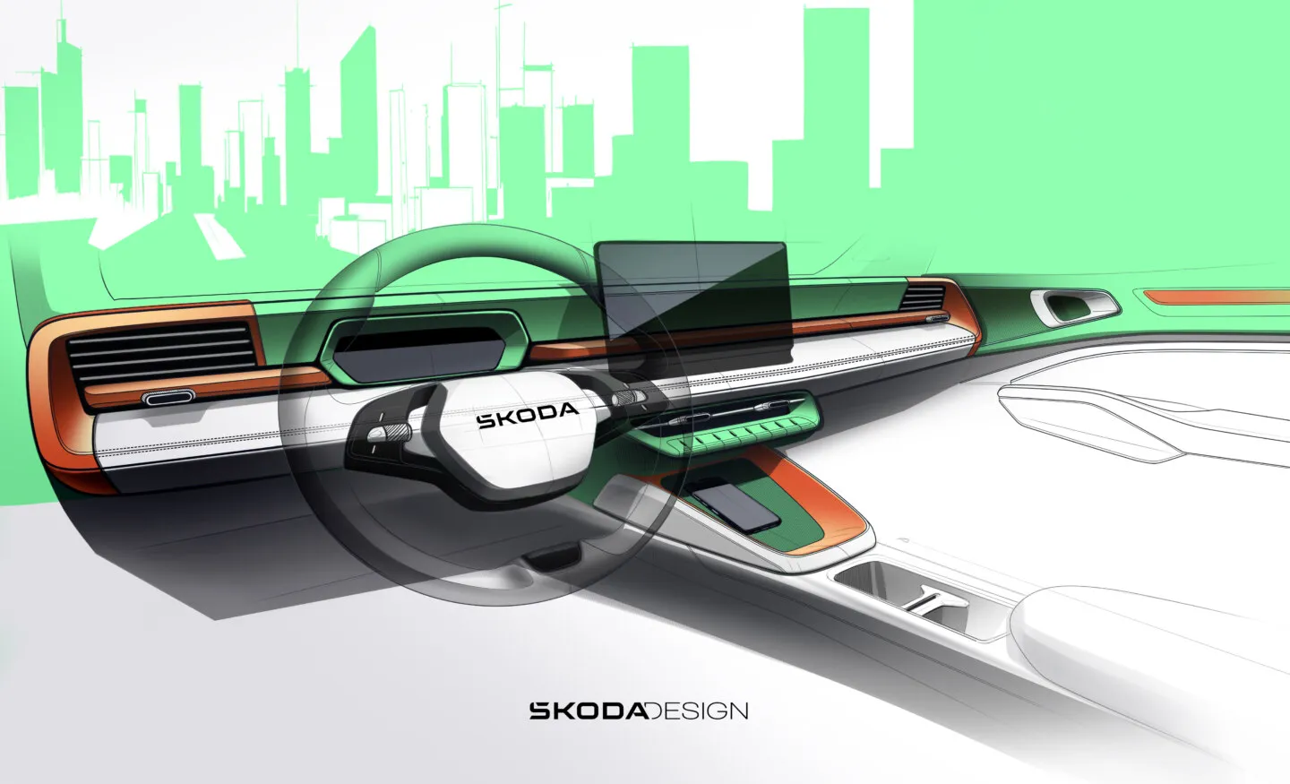 interior skoda epiq - schite si desene (1)