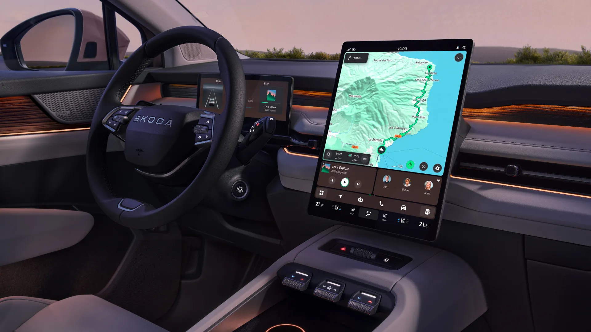 Skoda Peaq - Ecran infotainment orientat vertical