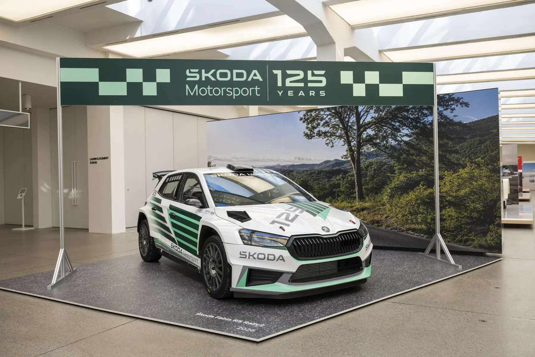 Actuala mașină de curse Škoda Fabia RS Rally2.